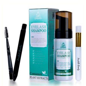 Eyelash Extension Shampoo Forabeli + Brush + Wand 50ml / Eyelid Foaming Cleanser